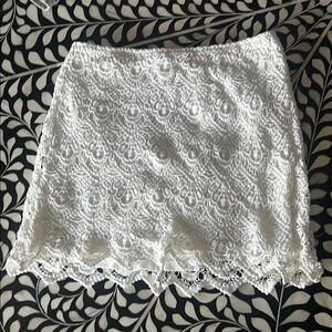 Forever 21 Elegant White Lace Skirt